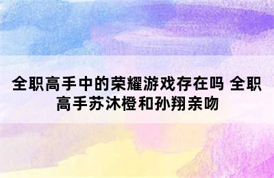 全职高手中的荣耀游戏存在吗 全职高手苏沐橙和孙翔亲吻